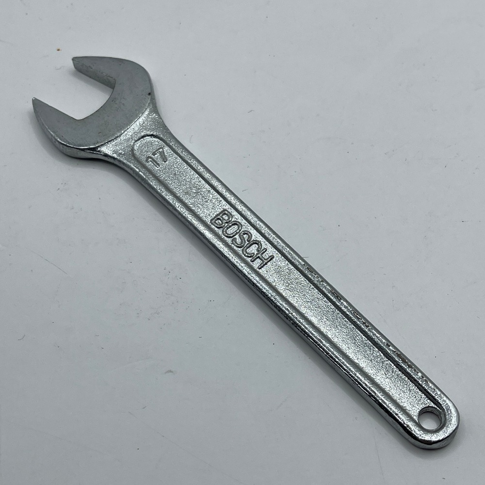Bosch 17mm Single Open End Wrench Chrome Metric Hand Tool 5.5 Inch Length